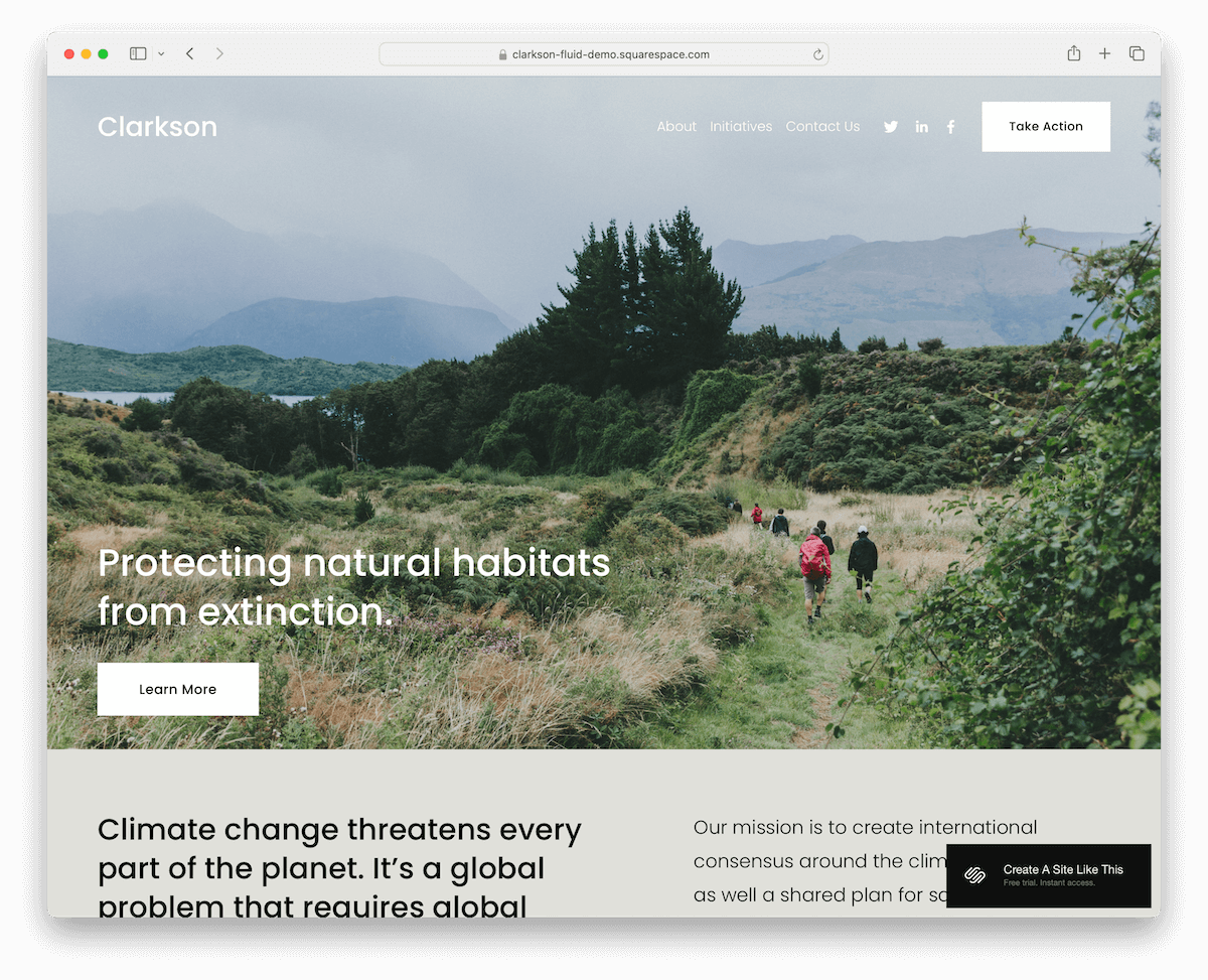 squarespace charity templates