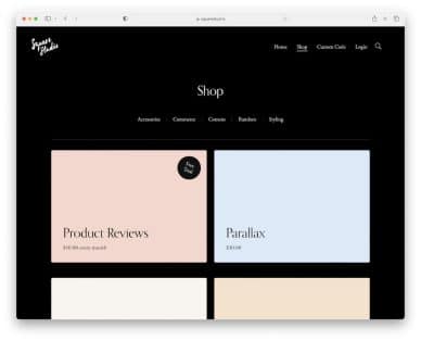 squarespace ecommerce examples