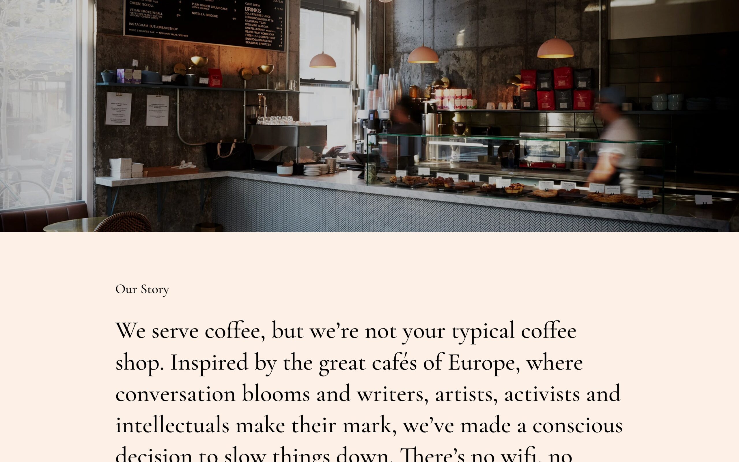 Eldridge website template for Squarespace