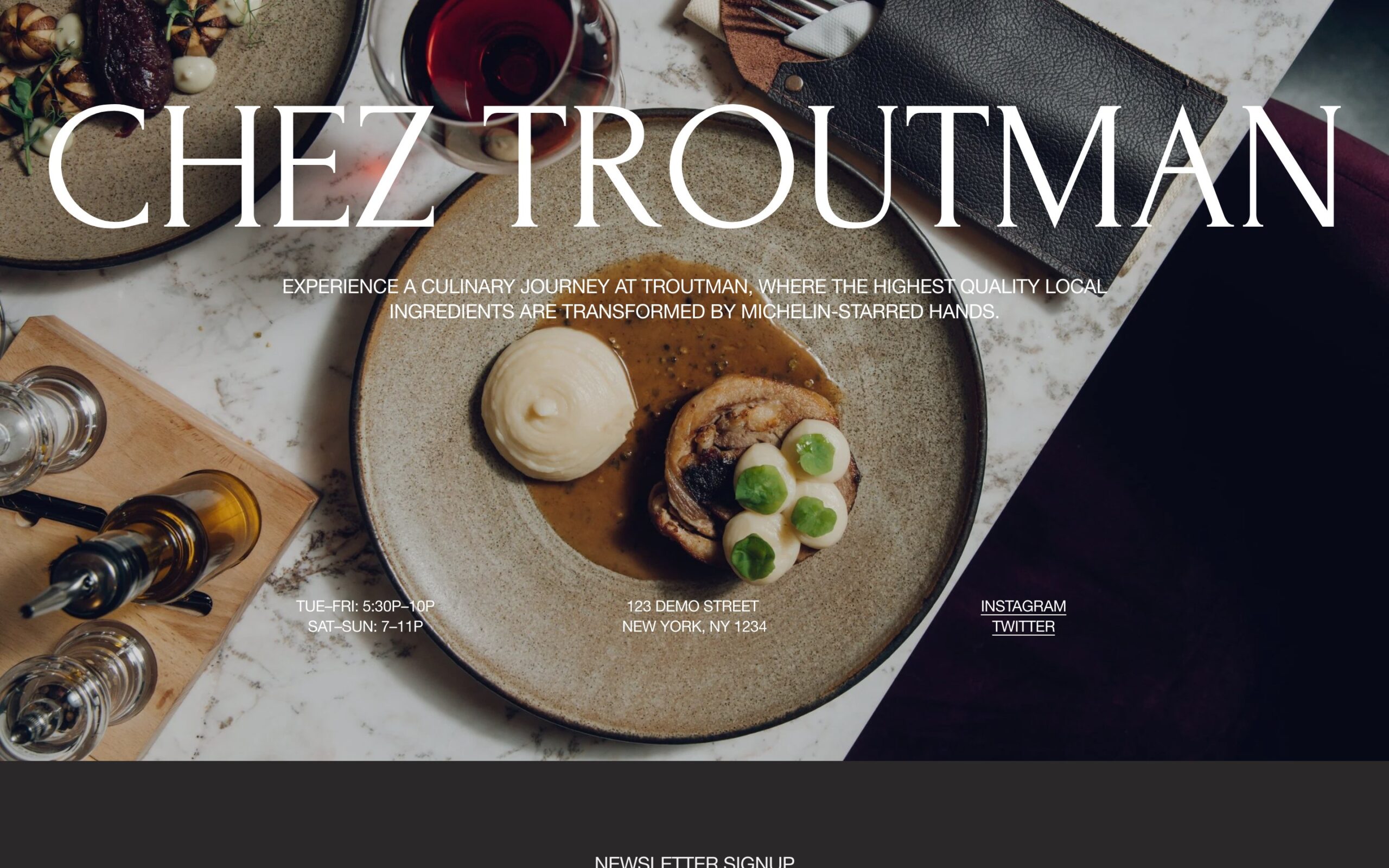 Troutman website template for Squarespace
