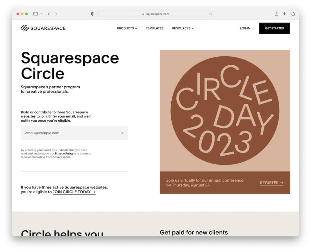 squarespace white label website builder