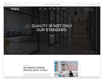 Staging website template