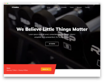 Stamina website template