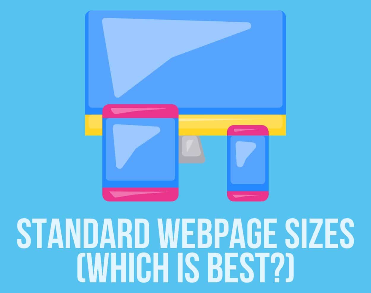 standard webpage sizes