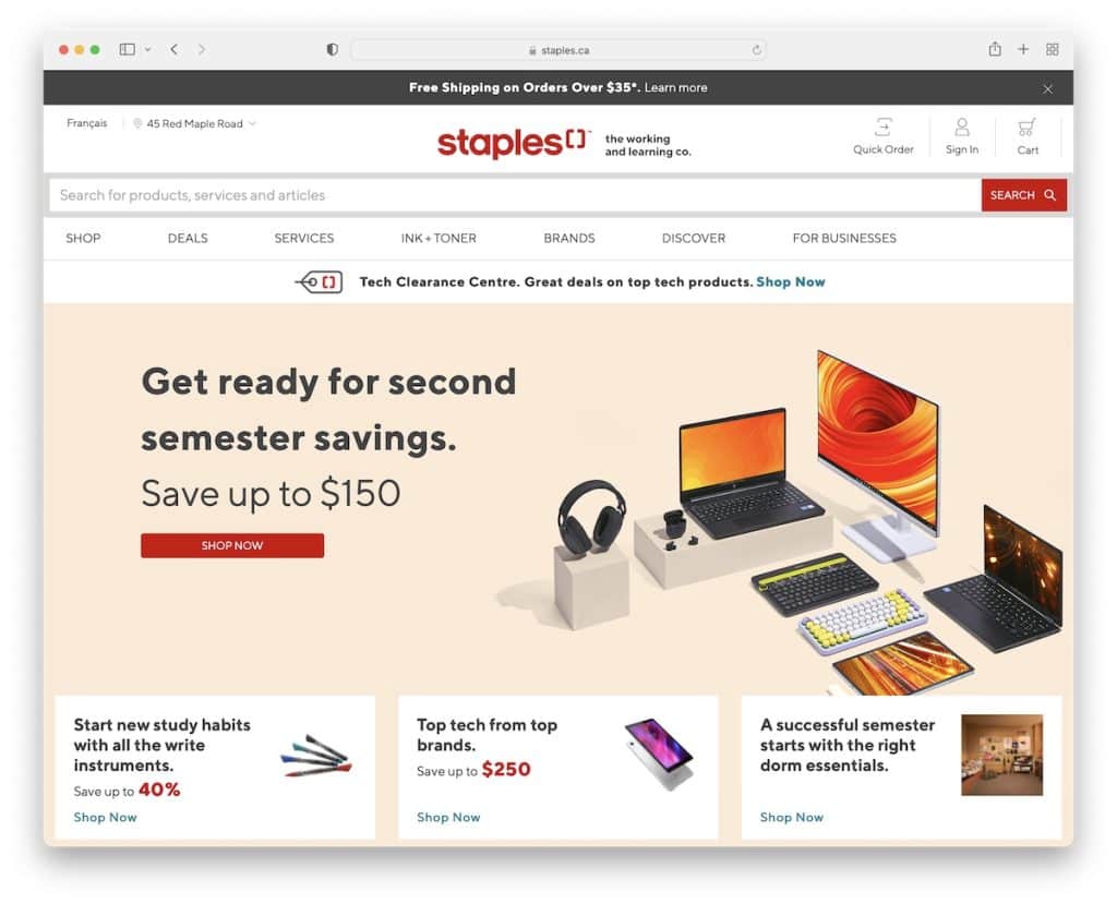 staples shopify website