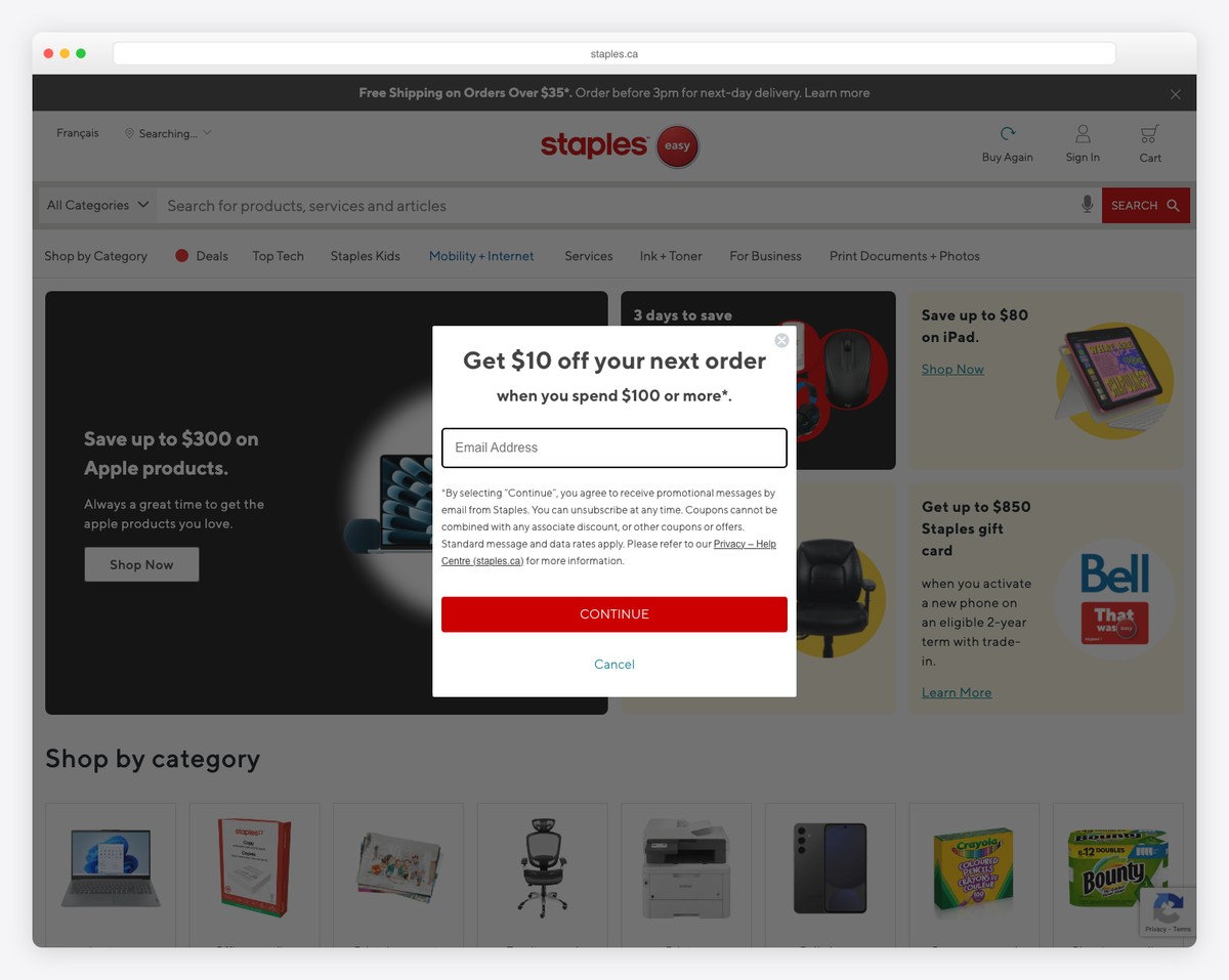 staples shopify website