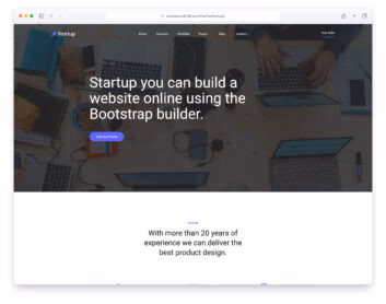 Startup 2 website template