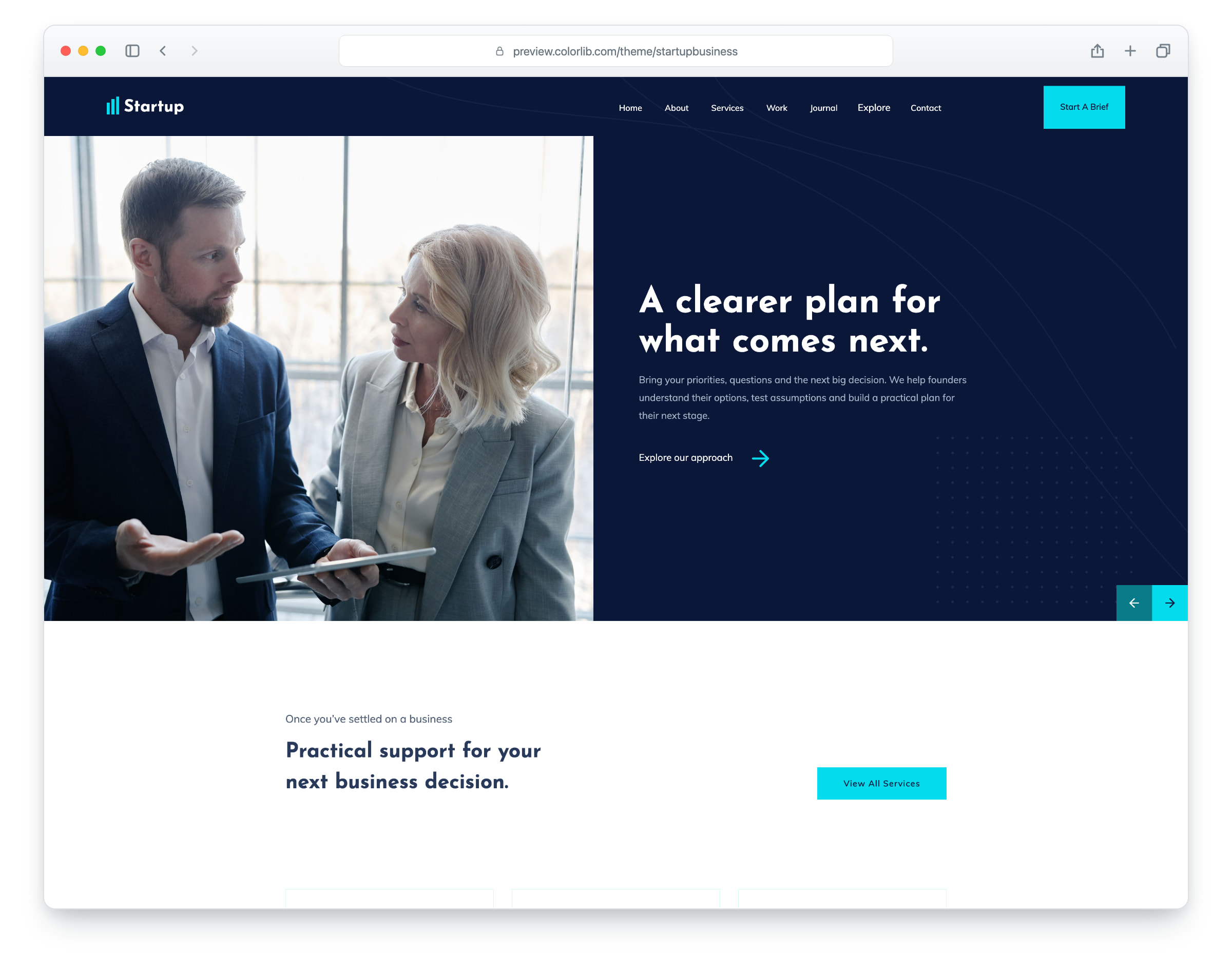 StartupBusiness website template
