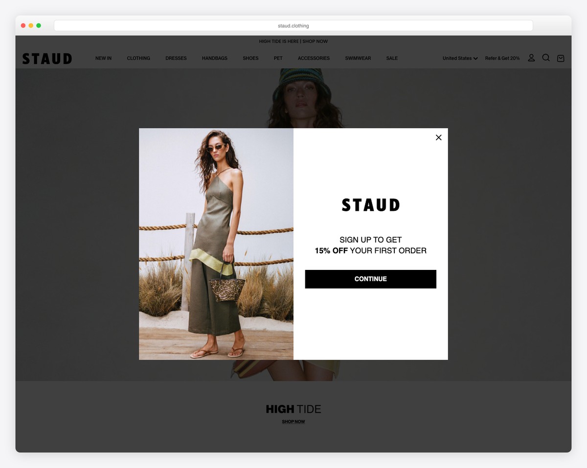 STAUD fashion brand website