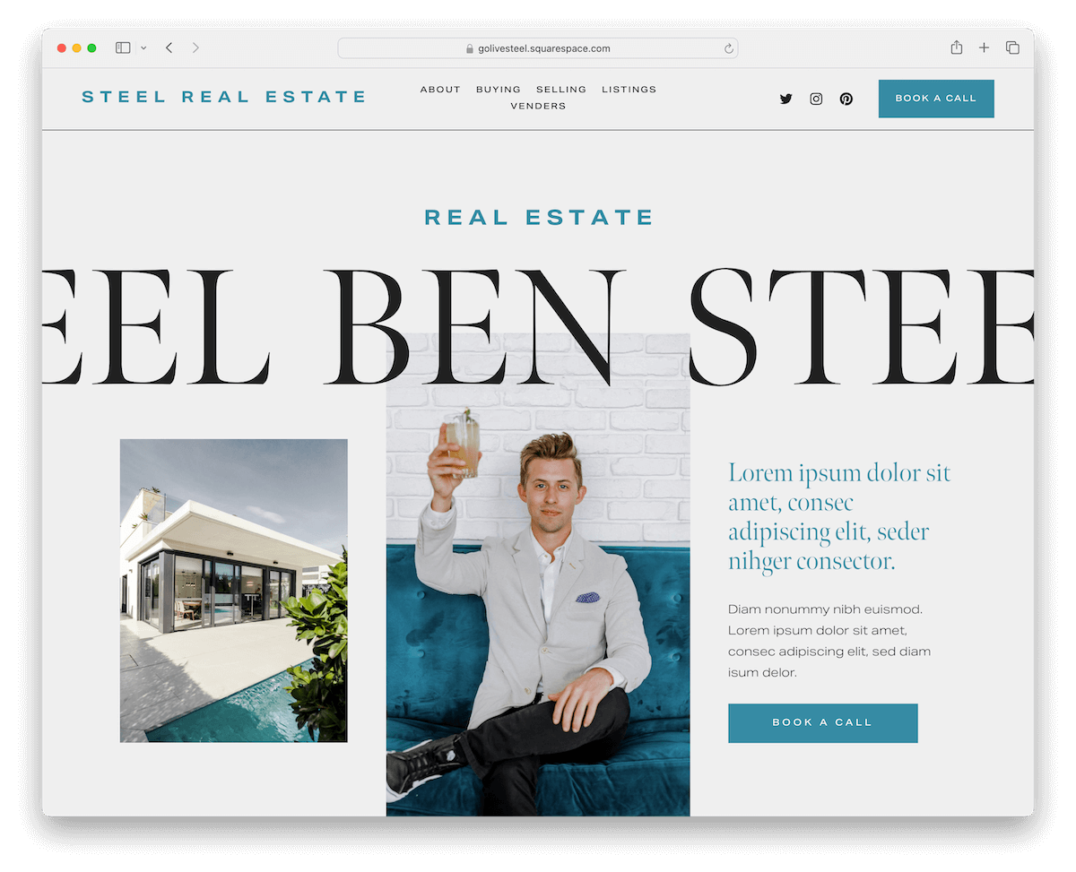steel squarespace template