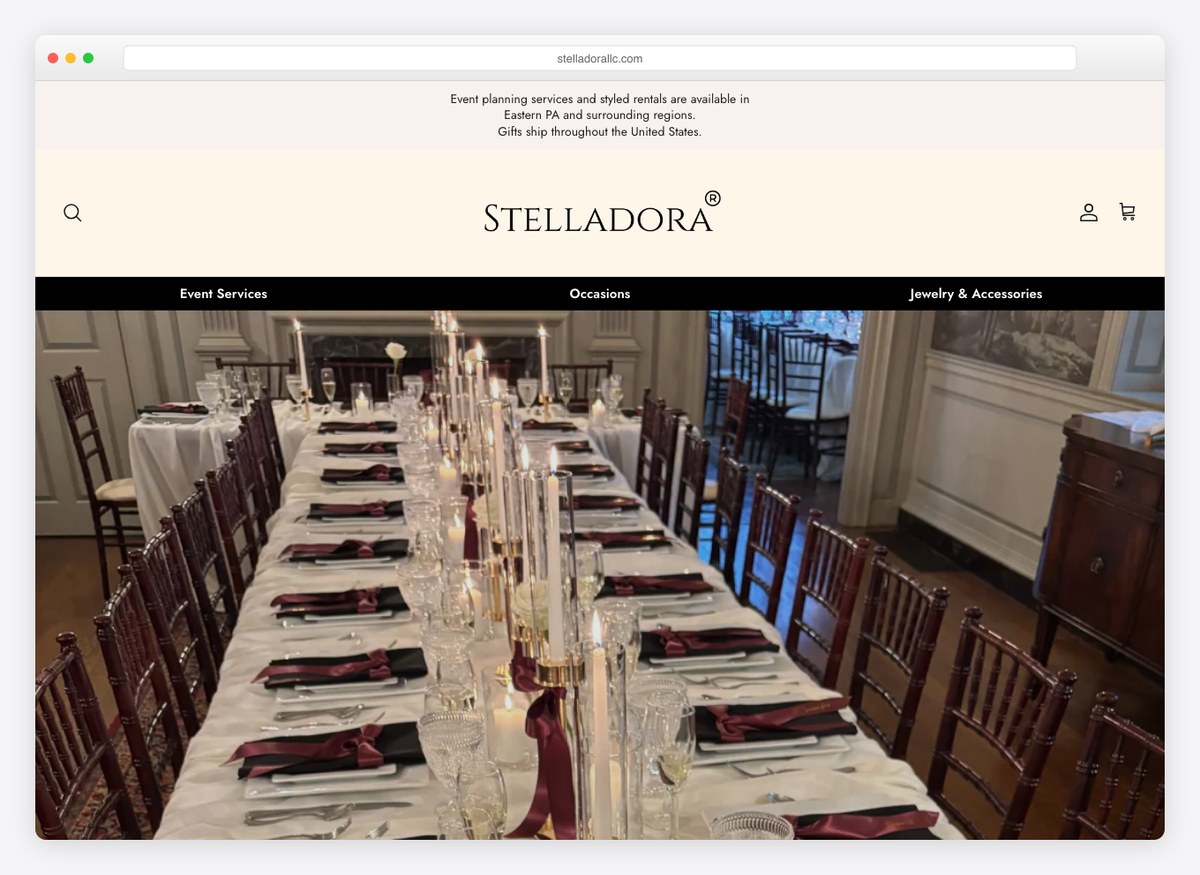 Stelladora event website homepage