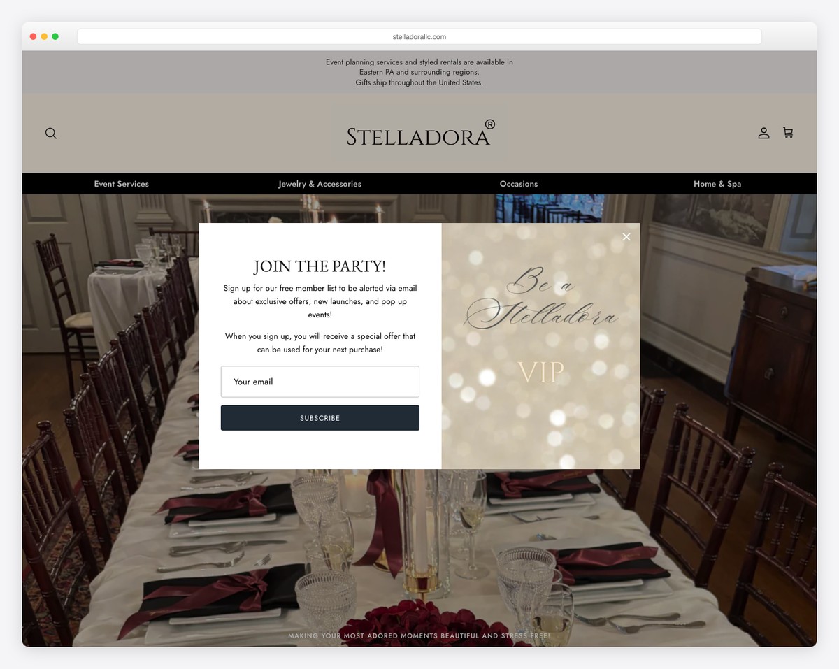 stelladora website example