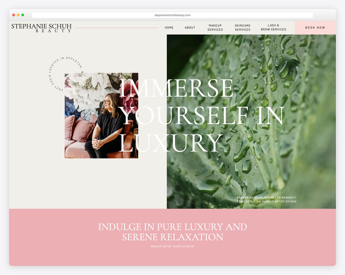stephanie schuh beauty website example