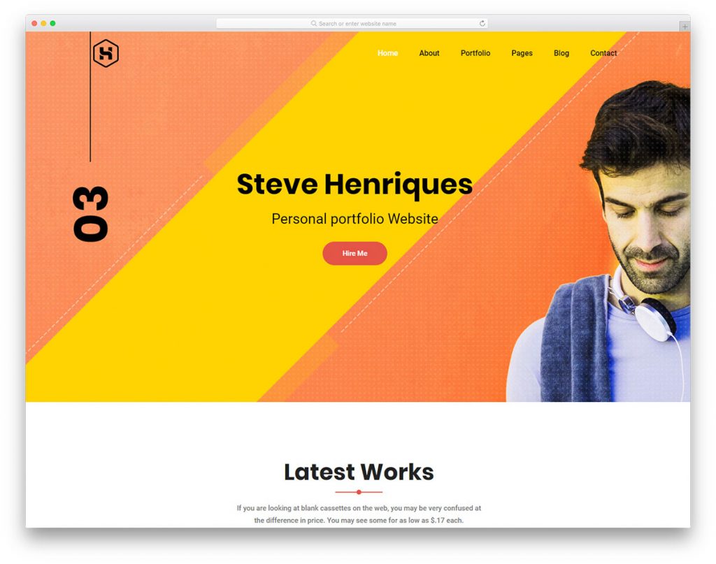Steve - Free Bootstrap Portfolio Website Template 2026 - Colorlib
