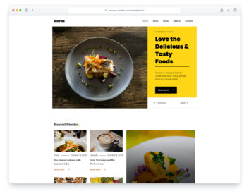 Stories website template