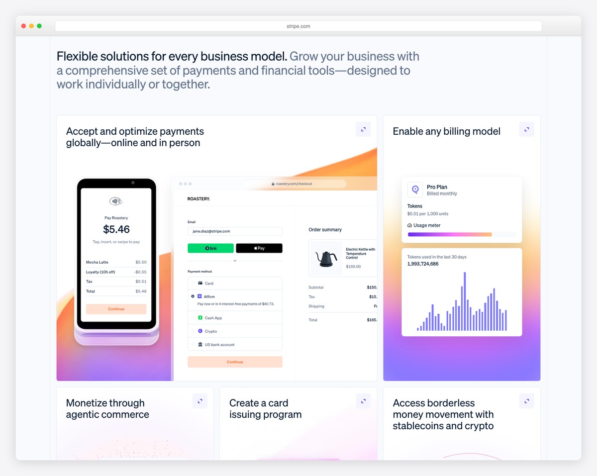stripe website example