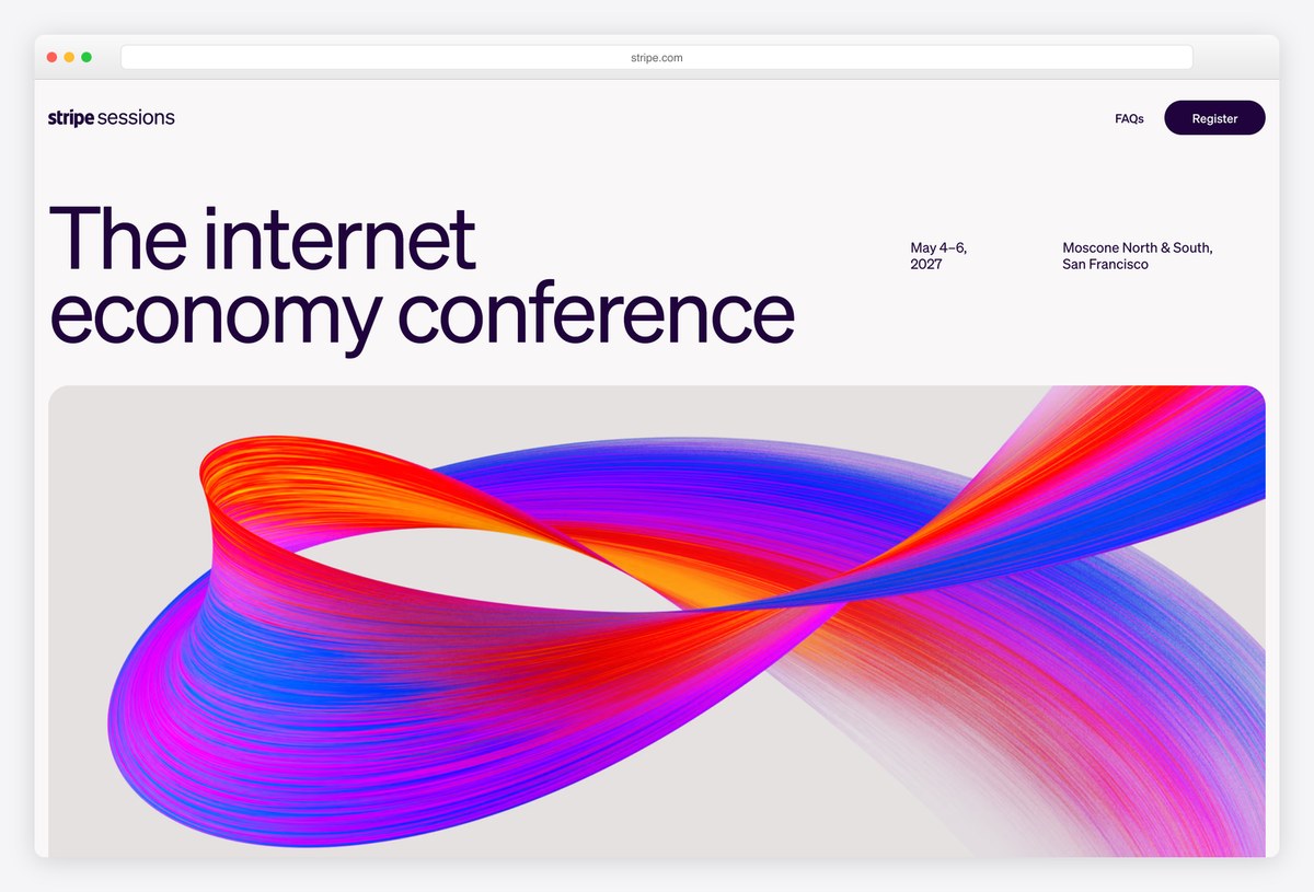 Stripe Sessions conference website
