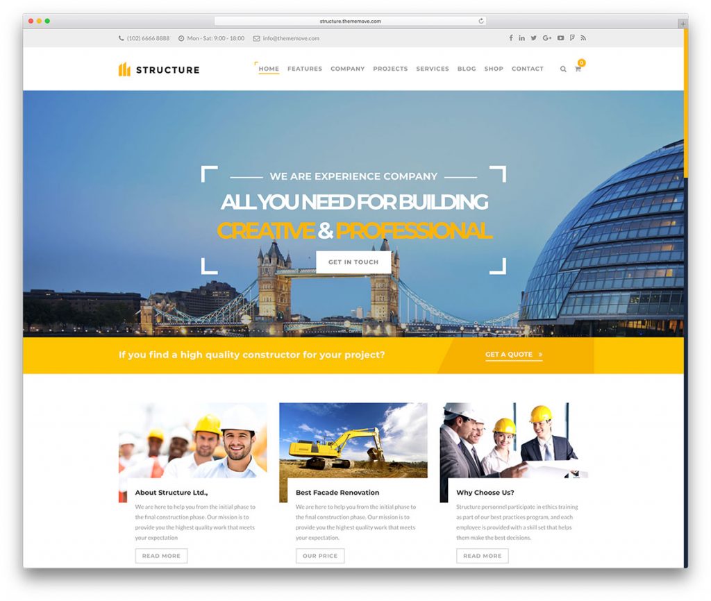 29 Best Construction Company WordPress Themes 2026