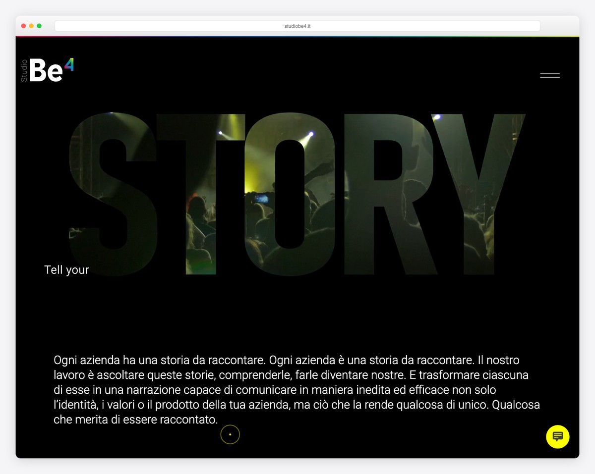 studio be4 - well designed dark studio website