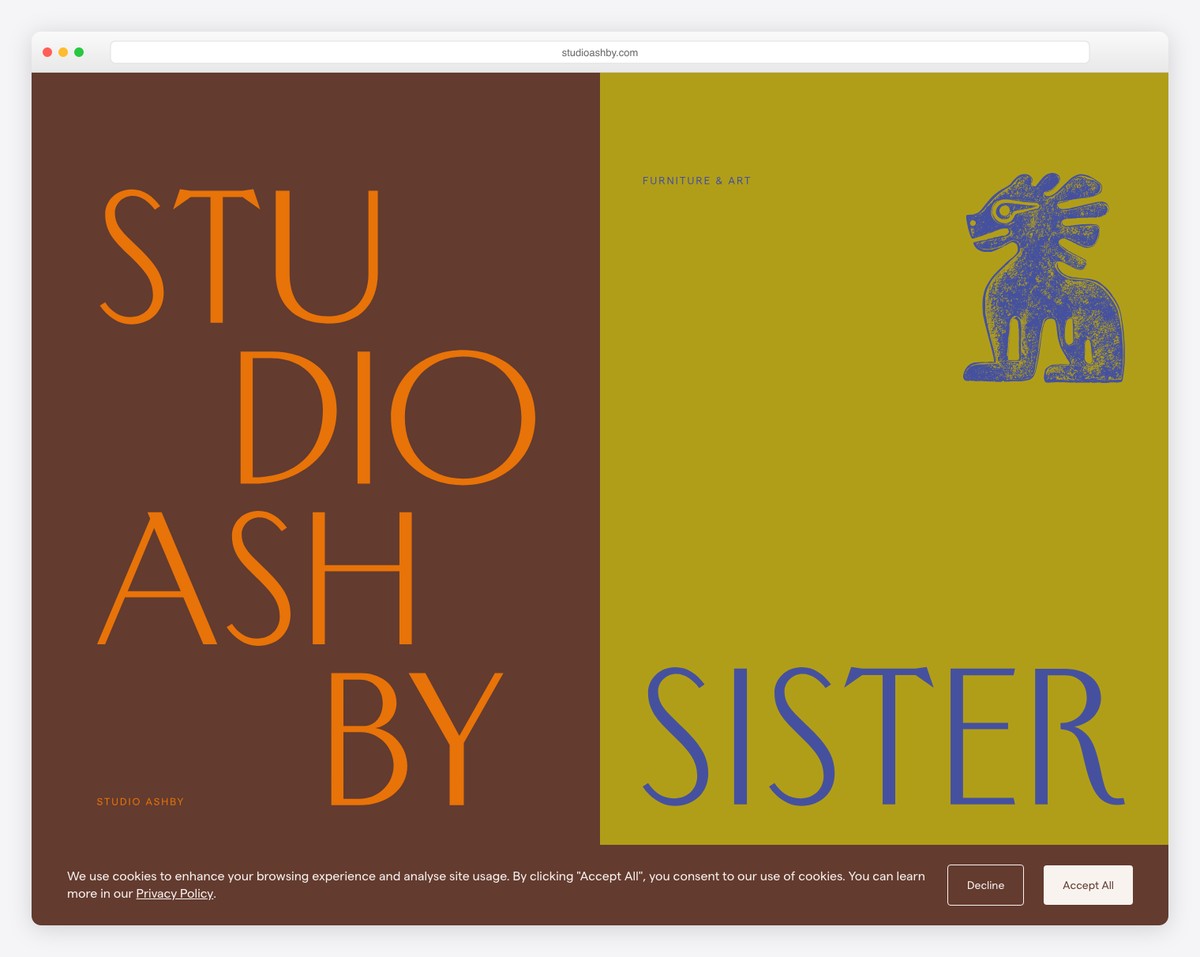 studio ashby website example