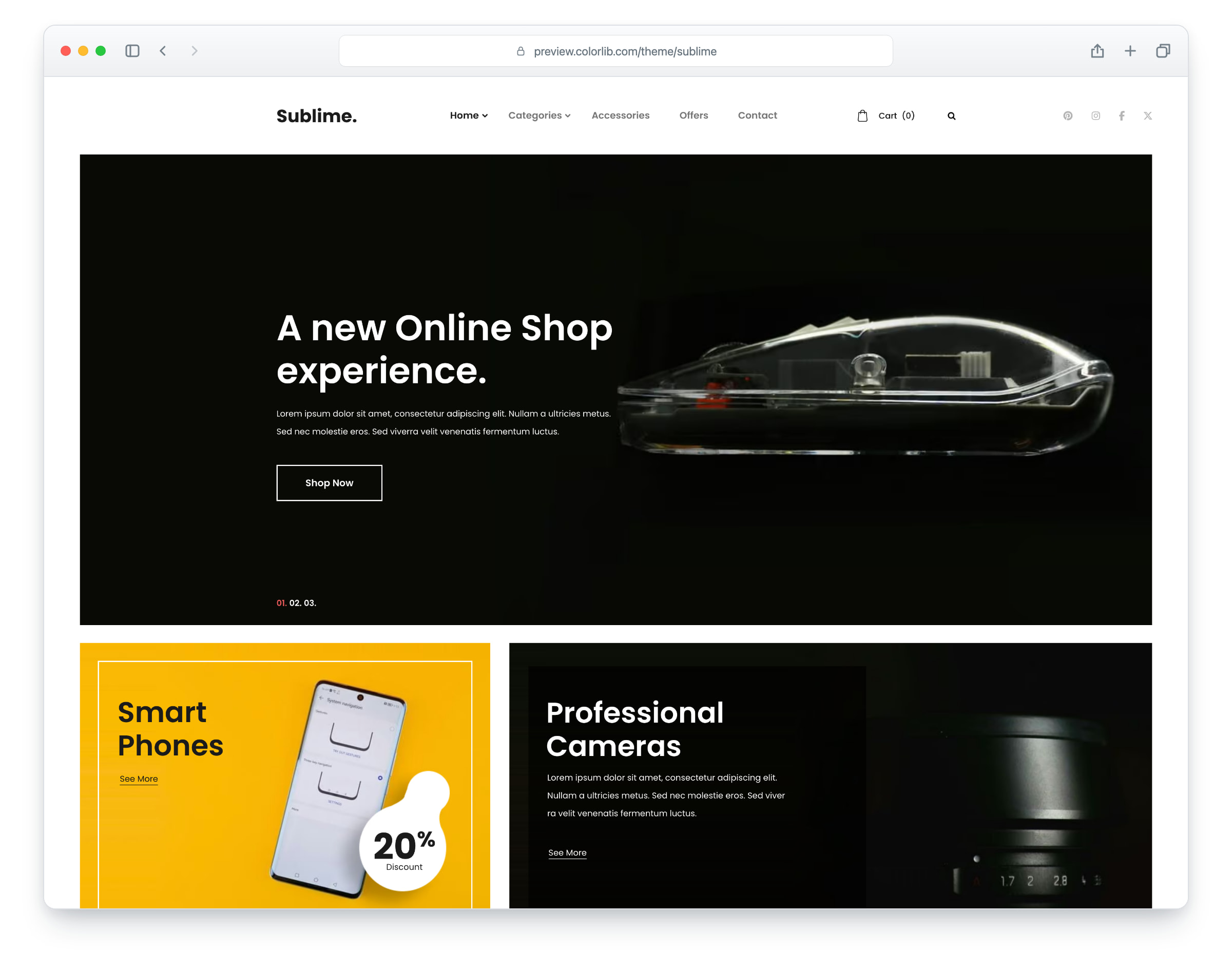 Sublime website template
