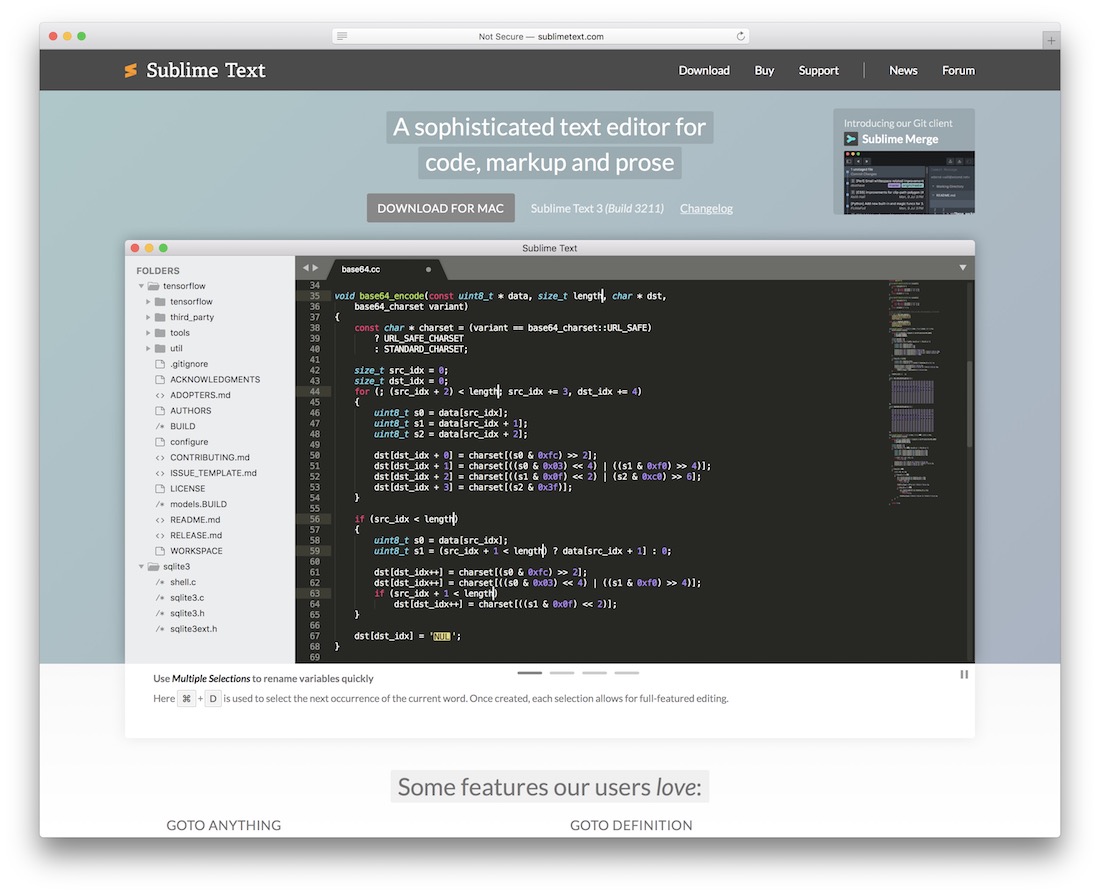 sublime text editor for web designers