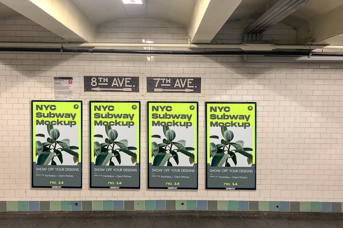 Download Top 20 Subway Advertisement PSD Mockups for 2020 - Colorlib