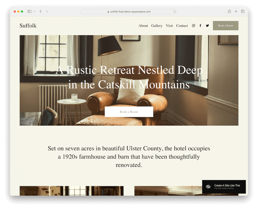 suffolk squarespace vacation rental template