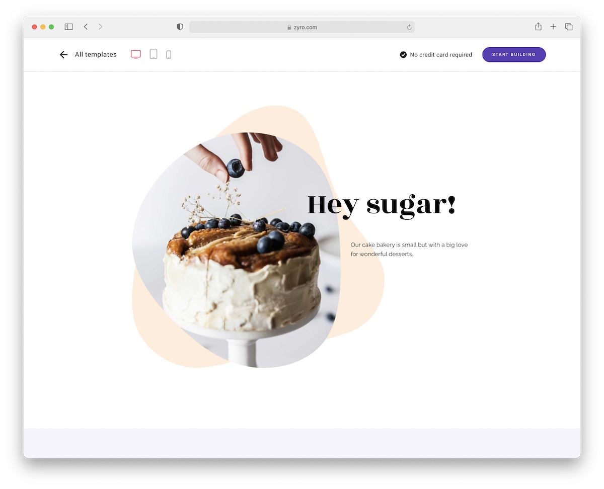 sugaro bakery website design