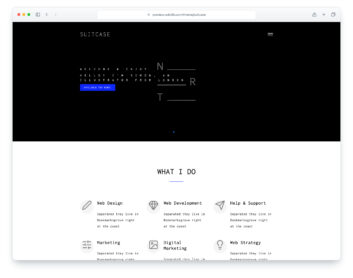 Suitcase website template