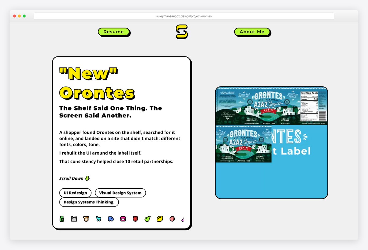 Suleyman Sarigoz's Orontes UX case study