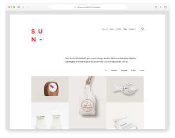 Sun website template