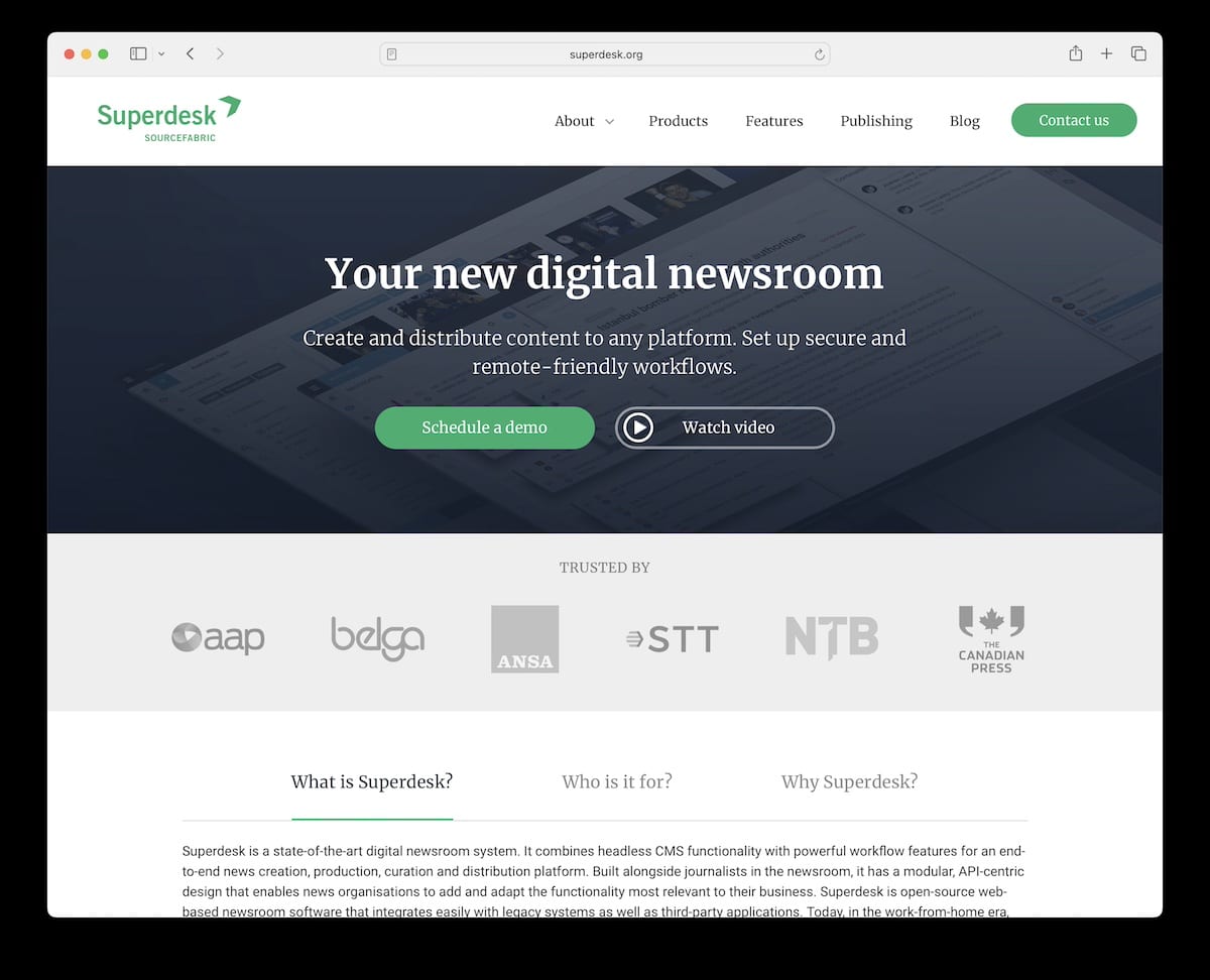 superdesk cms for news publishing
