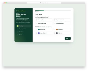 Survey Form V03 free HTML and CSS snippet by Colorlib