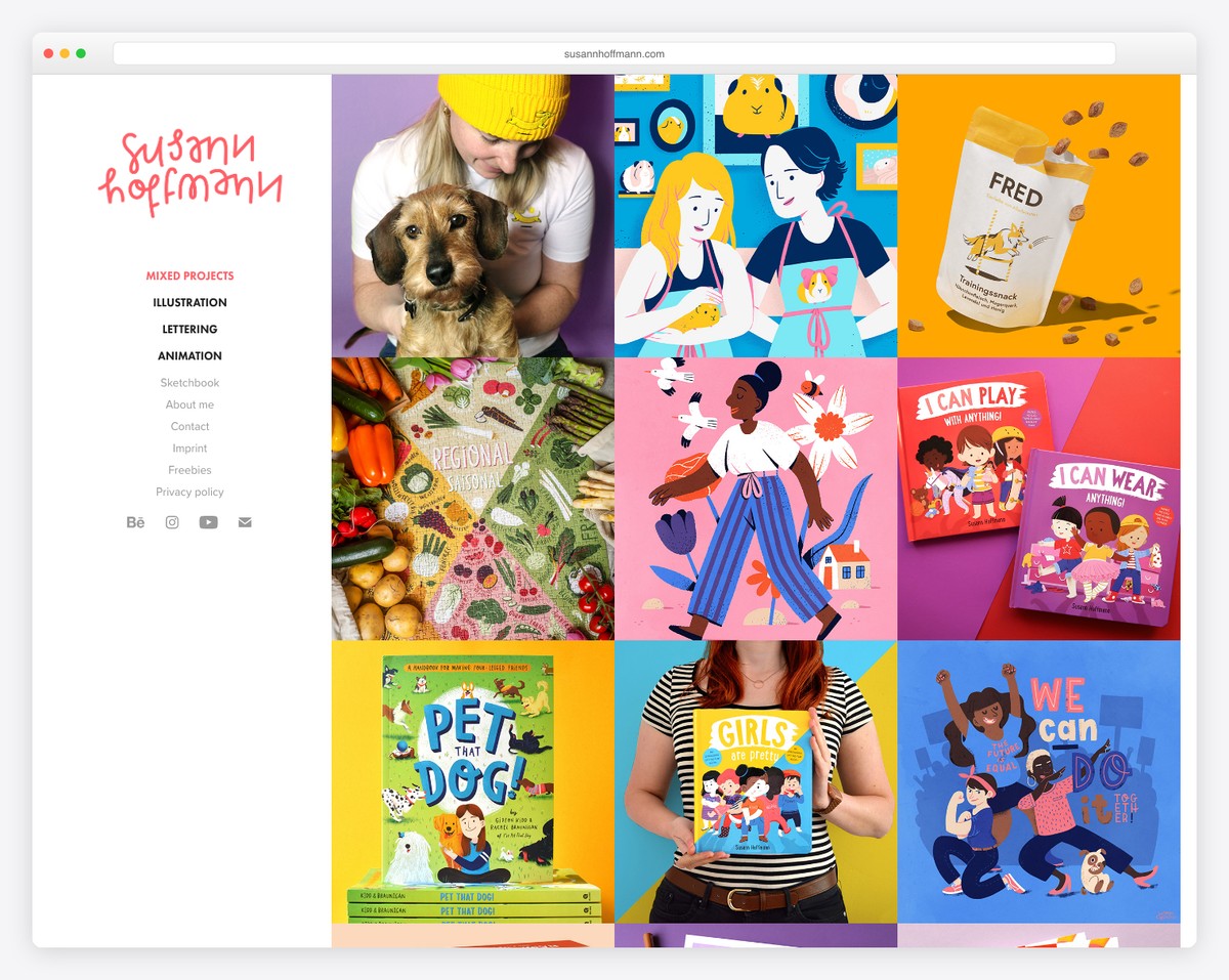 susann hoffmann artist portfolio website