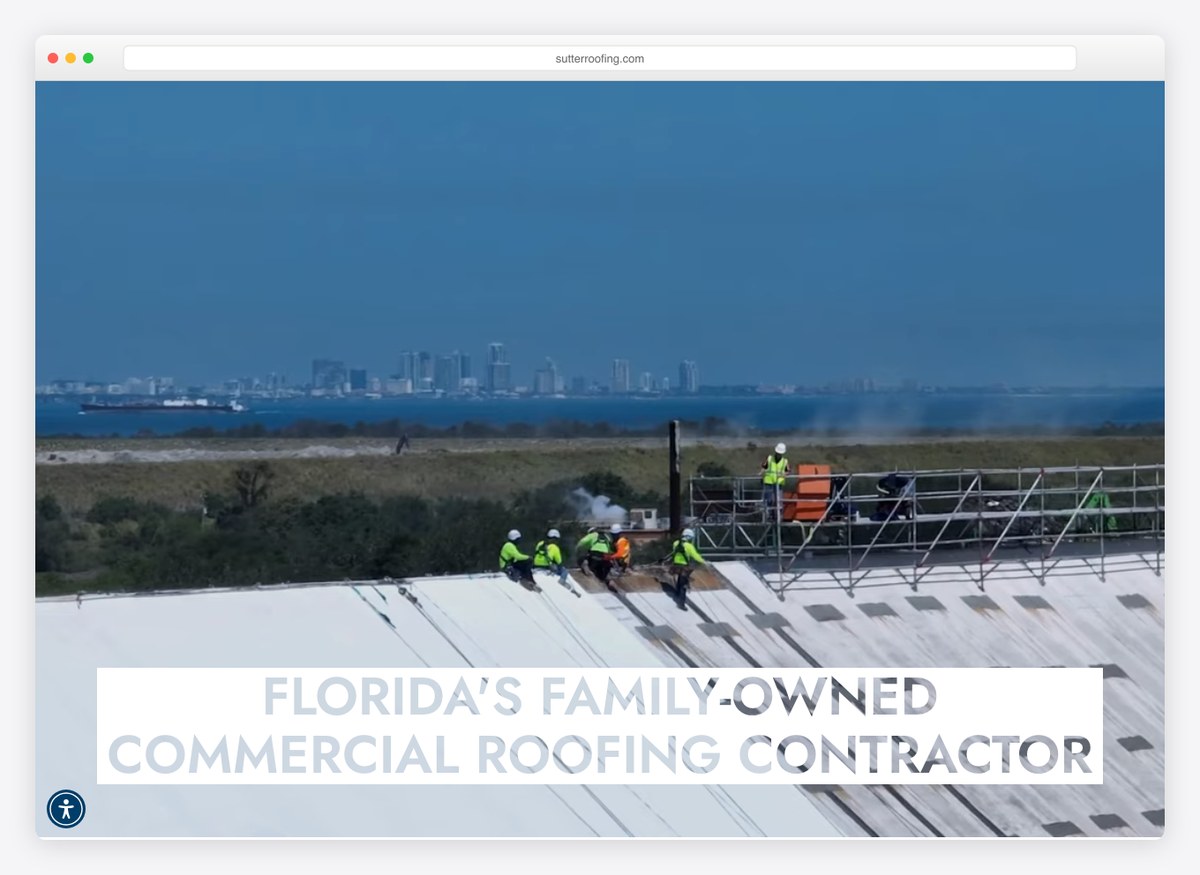 Sutter Roofing roofing company website homepage