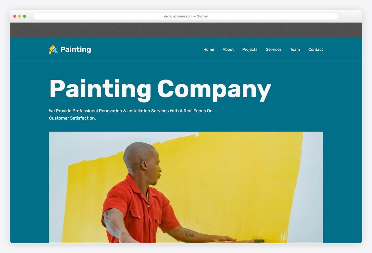 Sydney free WordPress theme demo