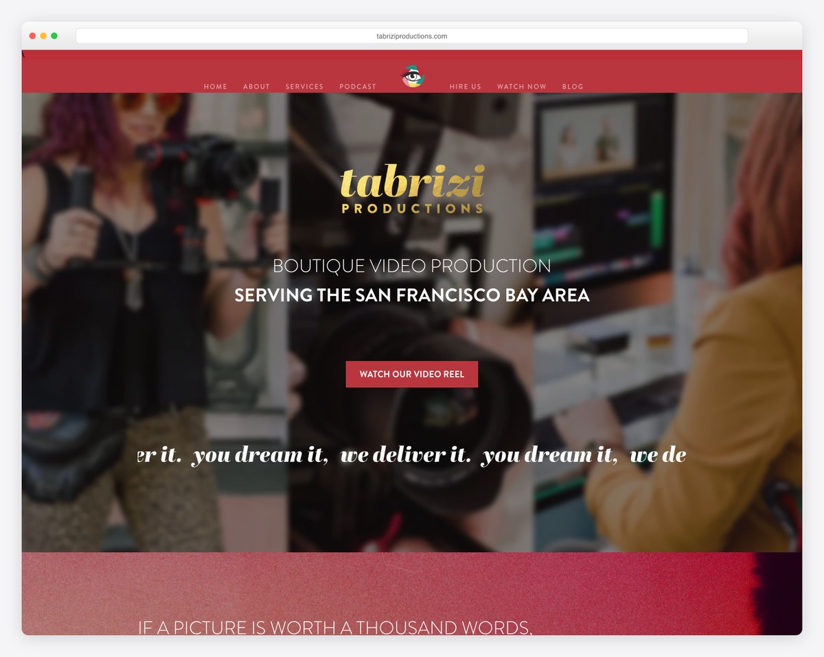 tabrizi productions website example