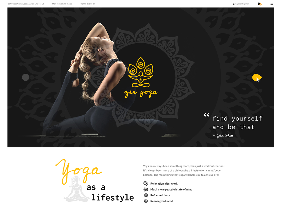 Tantra - A Yoga Studio and Fitness Club WordPress Theme