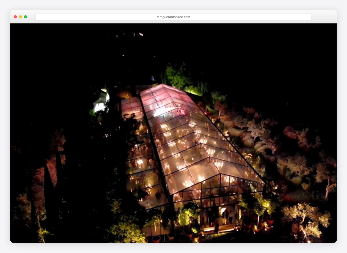 Tara Guerard Soiree wedding website homepage