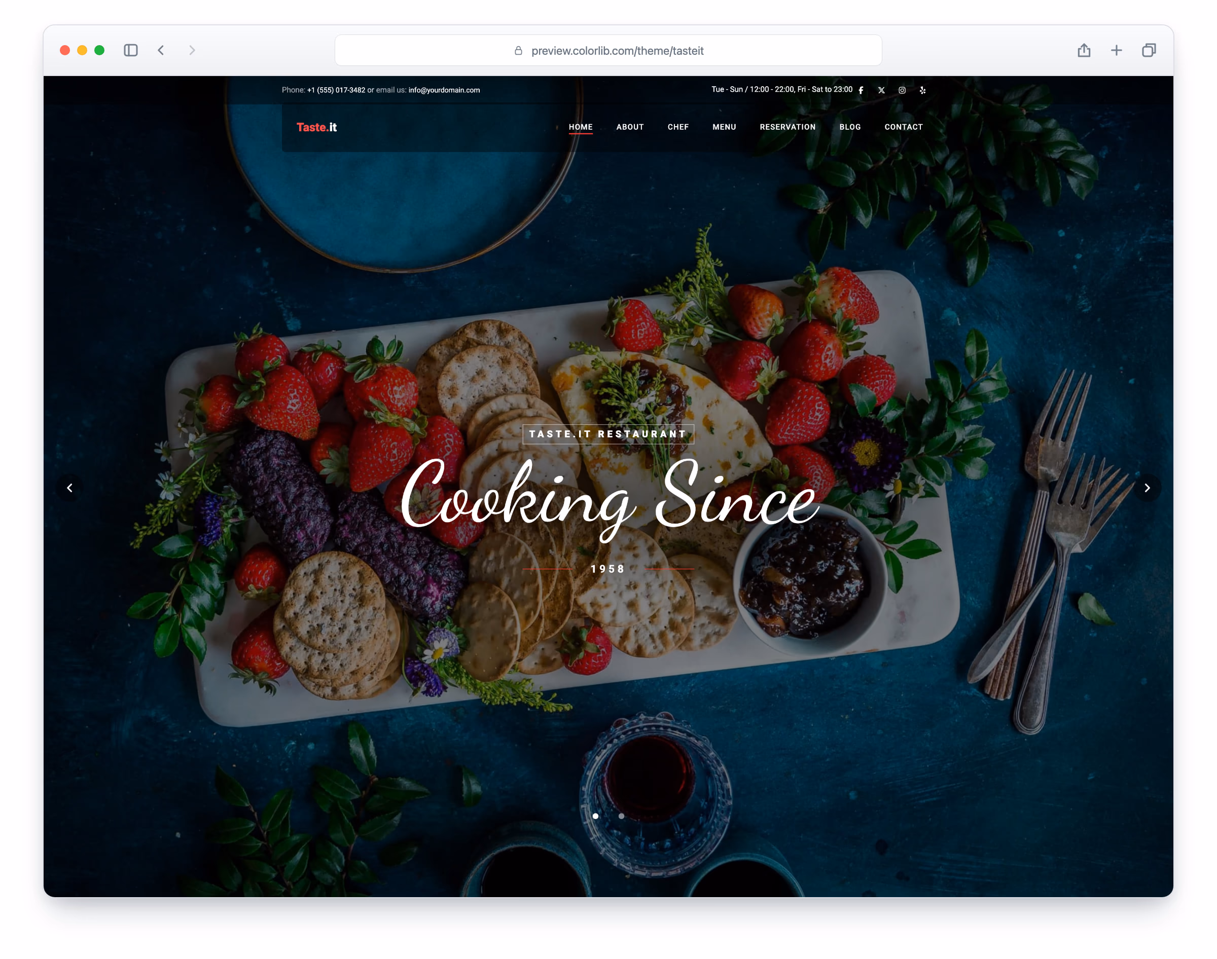 Tasteit website template