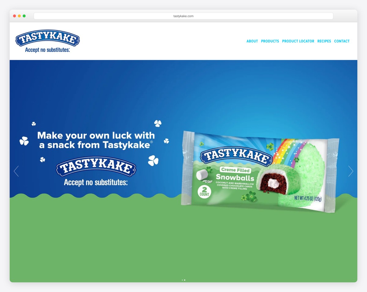 tastykake website example
