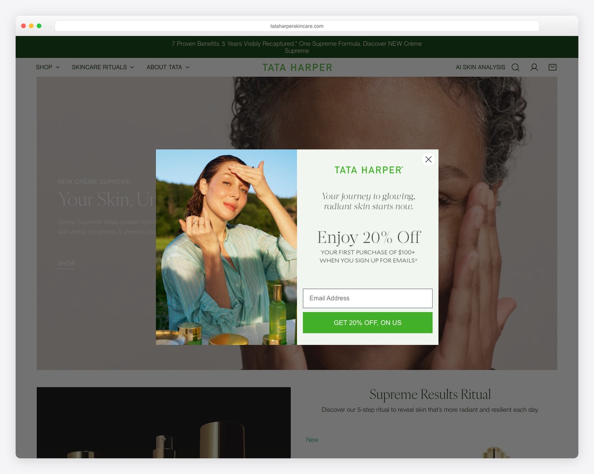 tata harper website example