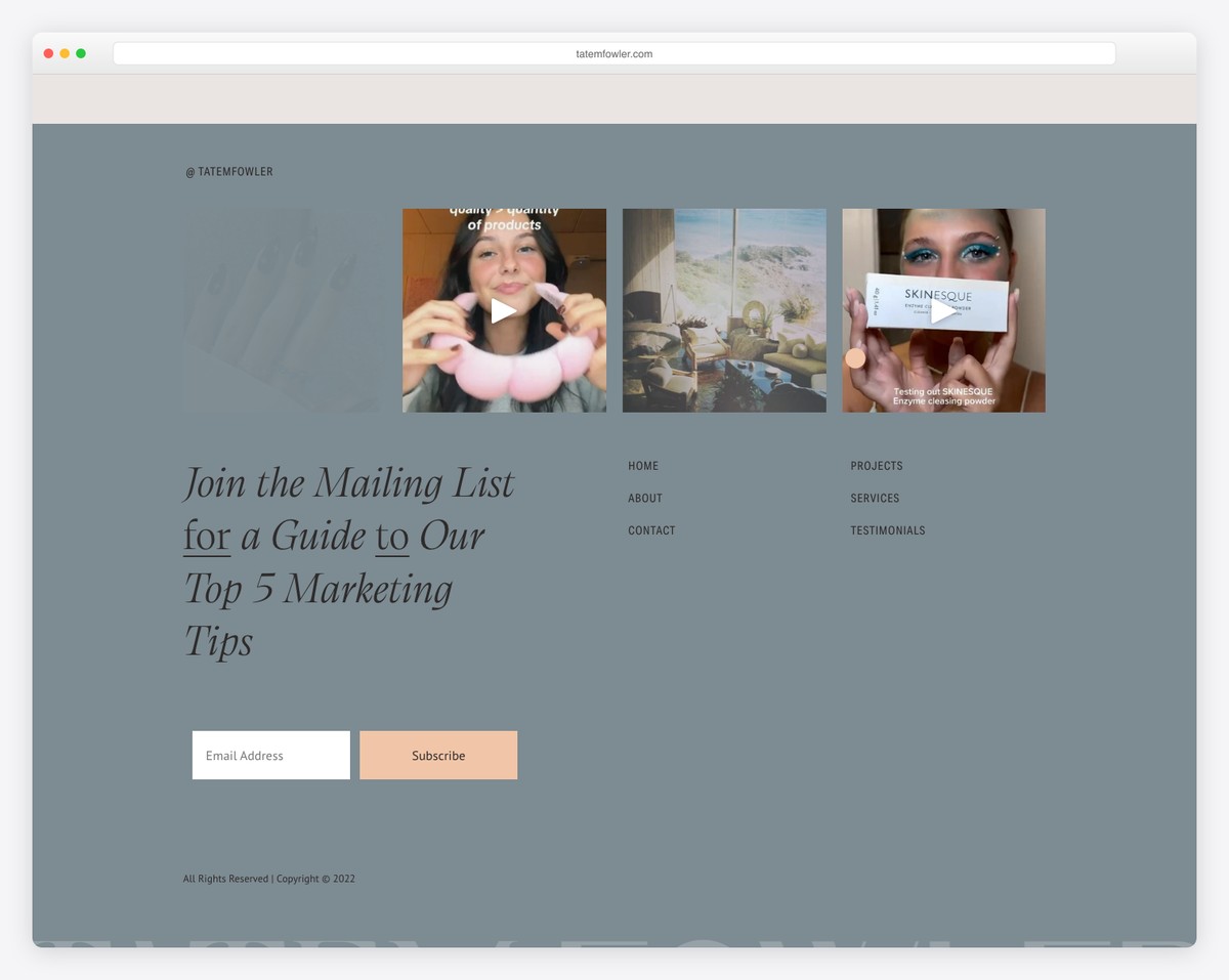 tatem fowler public relations website example