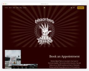 Tattoo studio website examples