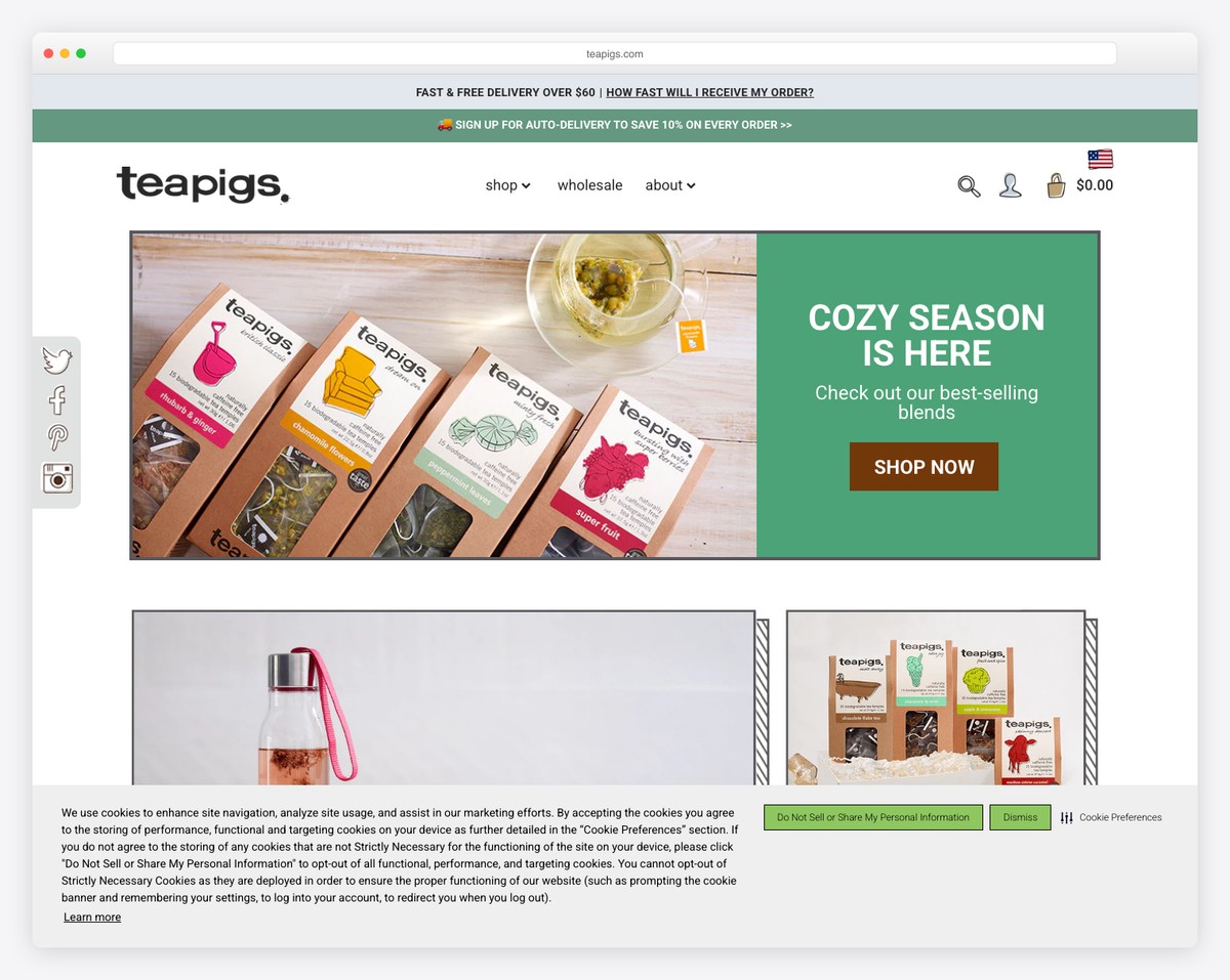 teapigs website example