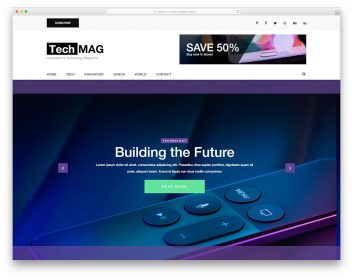 techmag free template