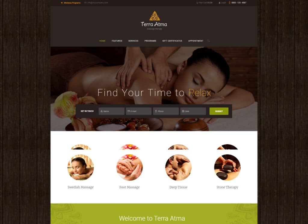 Terra Atma - Spa & Massage Salon Wellness WordPress Theme