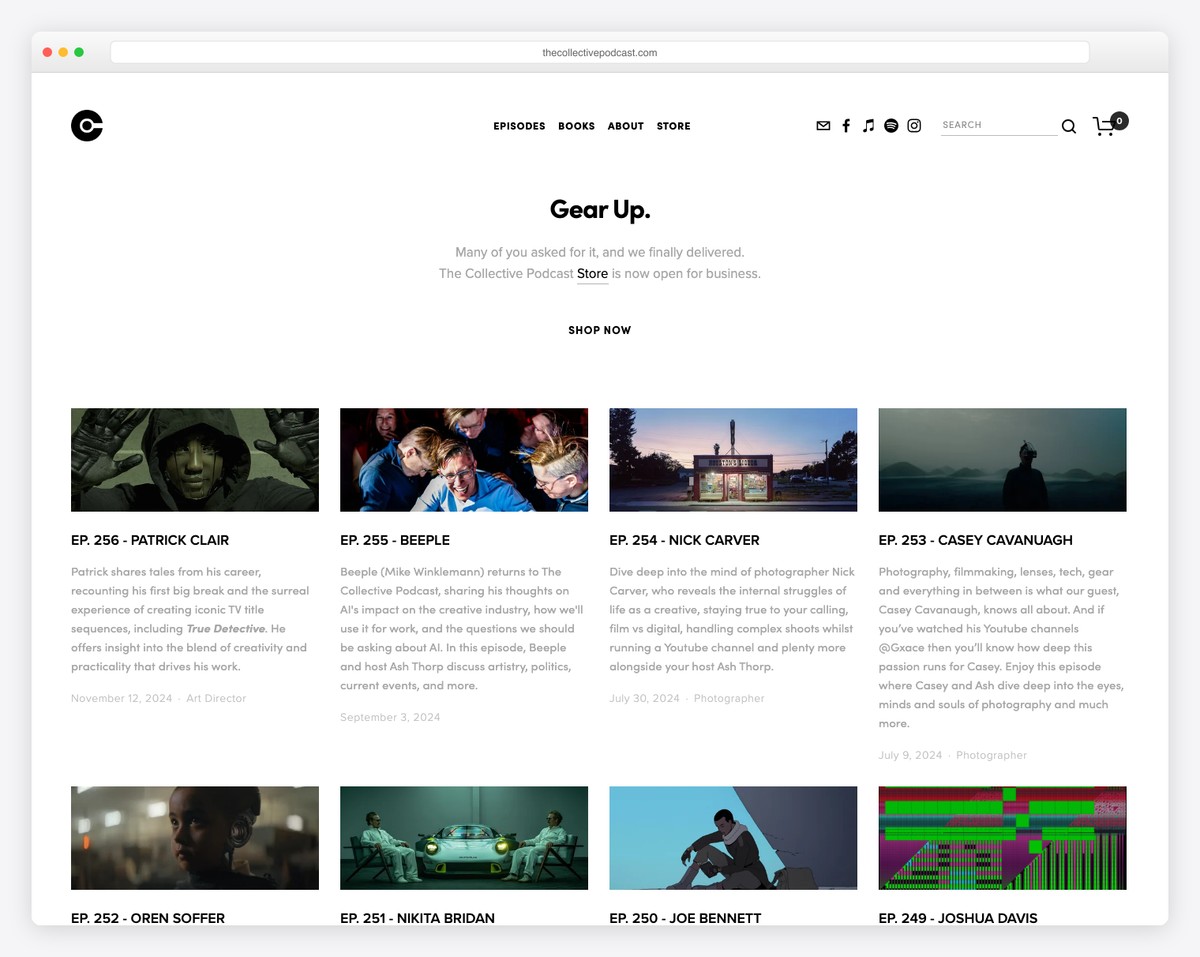 the collective podcast website