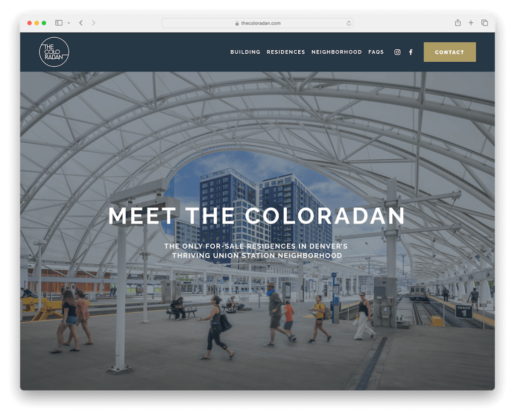 the coloradan squarespace website